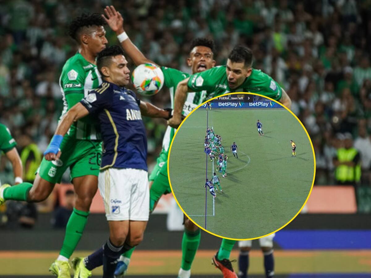 Revelan audios del VAR por polémica en Nacional y Millonarios: ¿fuera de lugar de Falcao?