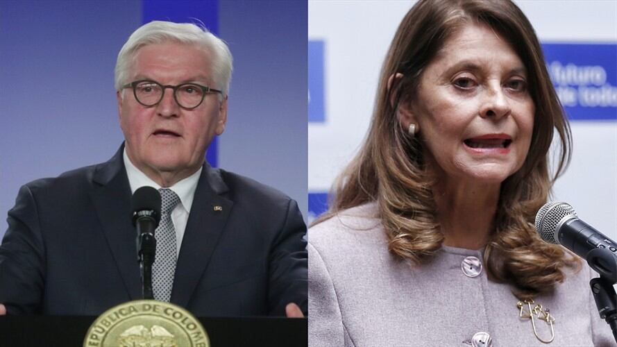 Marta Lucía Ramírez y Frank-Walter Steinmeier. Foto: Colprensa