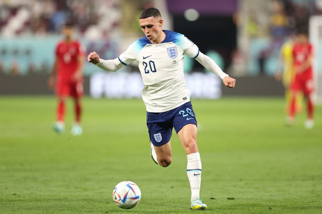 Phil Foden, mediocampista de la Selección de Inglaterra. Mundial de Qatar 2022. Foto: Alex Livesey - Danehouse/Getty Images