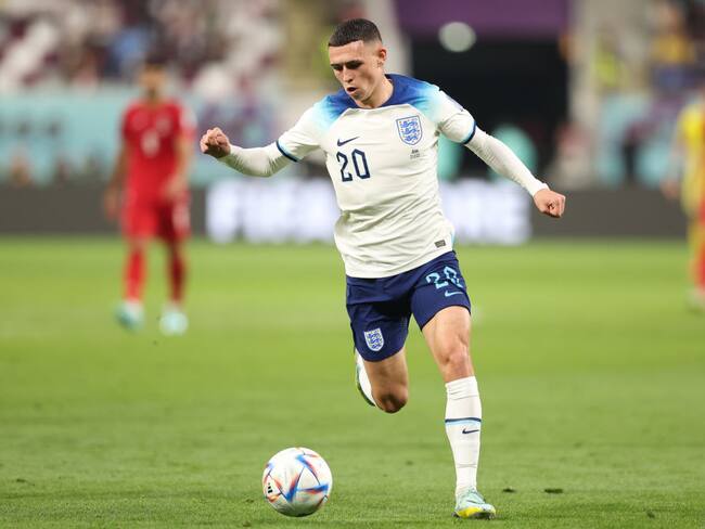 Phil Foden, mediocampista de la Selección de Inglaterra. Mundial de Qatar 2022. Foto: Alex Livesey - Danehouse/Getty Images