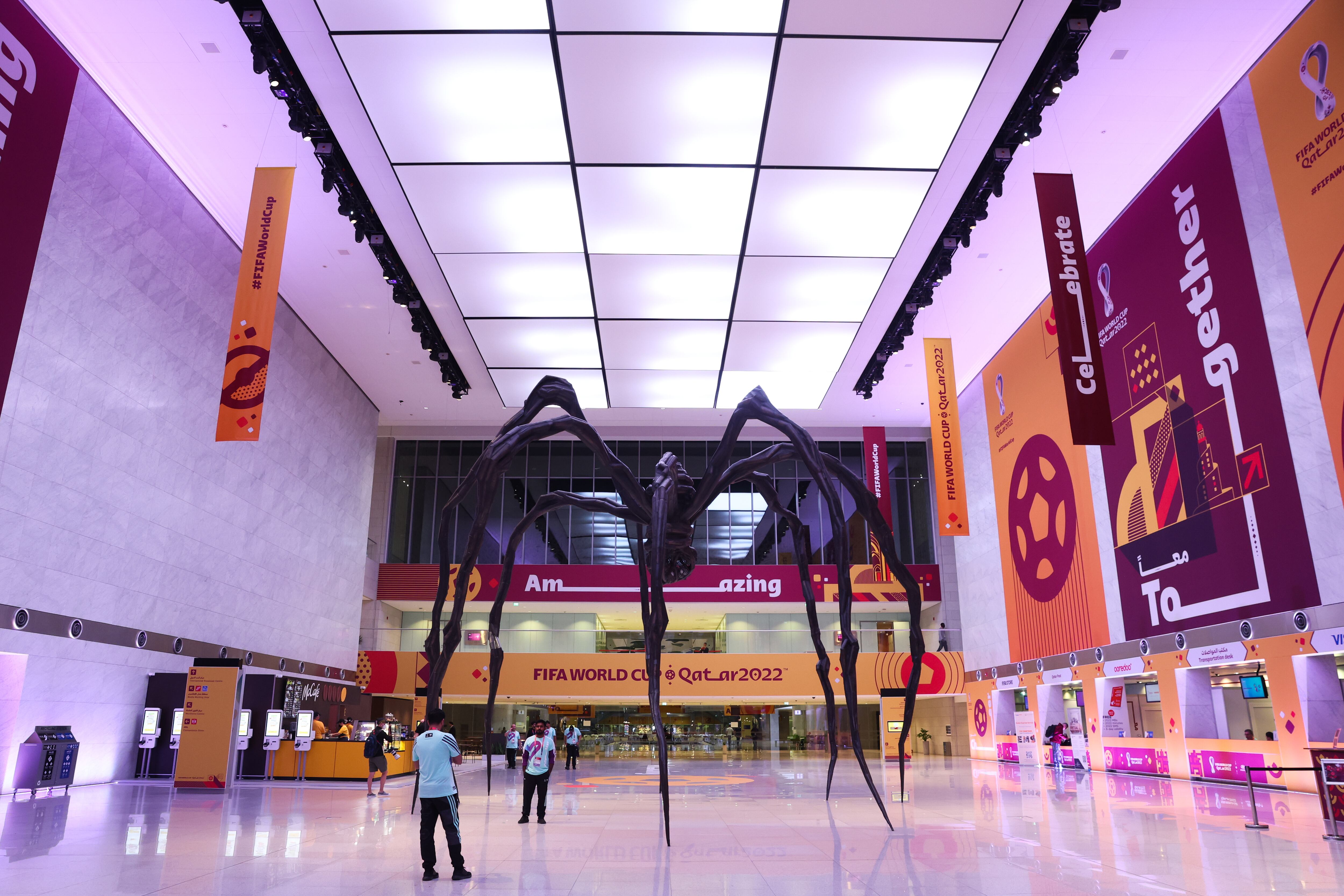 Centro de medios en Doha, Qatar. (Photo by Wu Zhizhao/VCG via Getty Images)