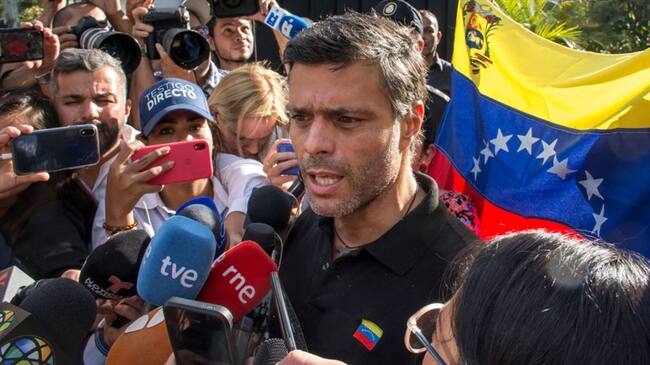 Leopoldo López abandonó la embajada de España. Foto: Getty Images