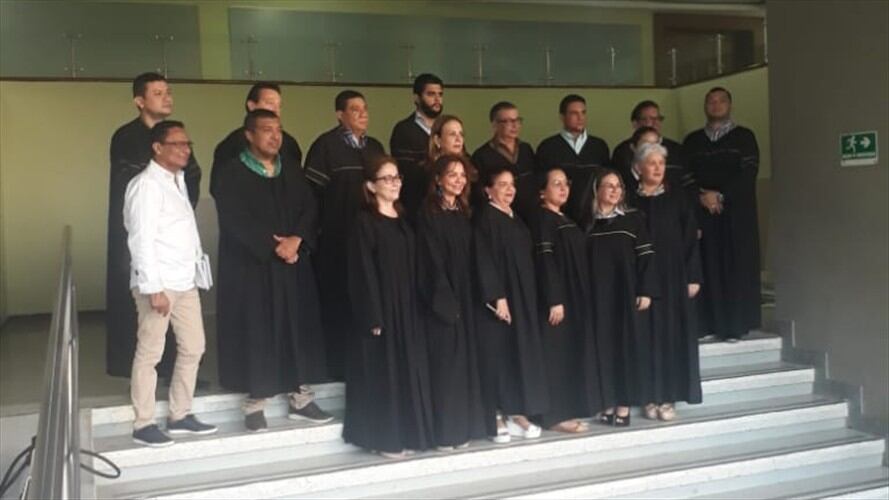 Jueces de Montería realizaron plantón. Foto: Cortesía