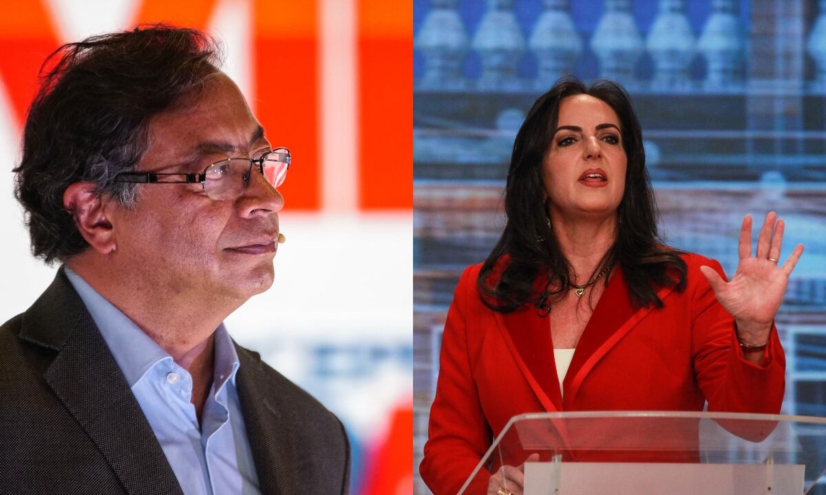 Gustavo Petro le responde a María Fernanda Cabal. Fotos: Colprensa