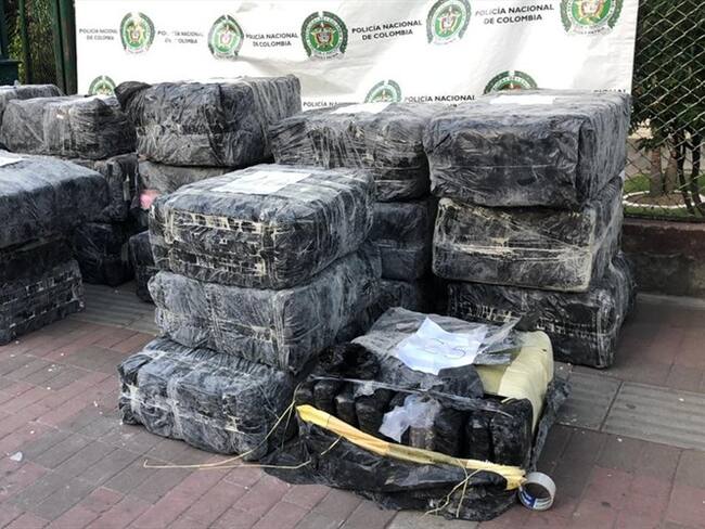 Incautan más de una tonelada de marihuana en una tractomula en Suba . Foto: Cortesía Policía