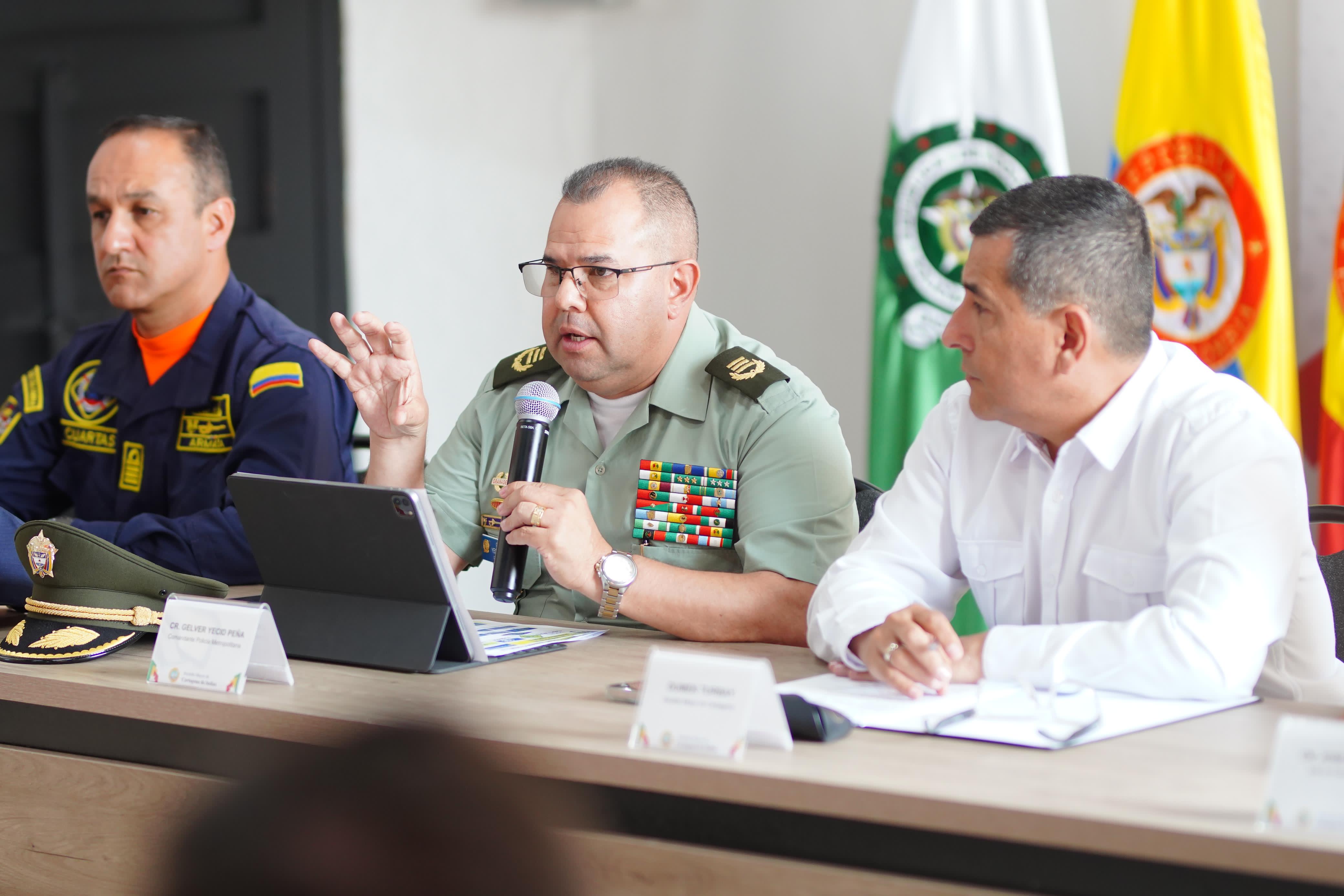 Comandante de la Policía Metropolitana de Cartagena, coronel Gelver Yecid Peña