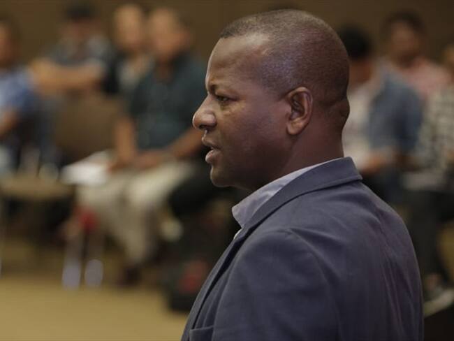 Elías Larrahondo Carabalí dijo que de la mano de las entidades del Estado atienden a más de 600 personas desplazadas . Foto: Gobernación del Cauca