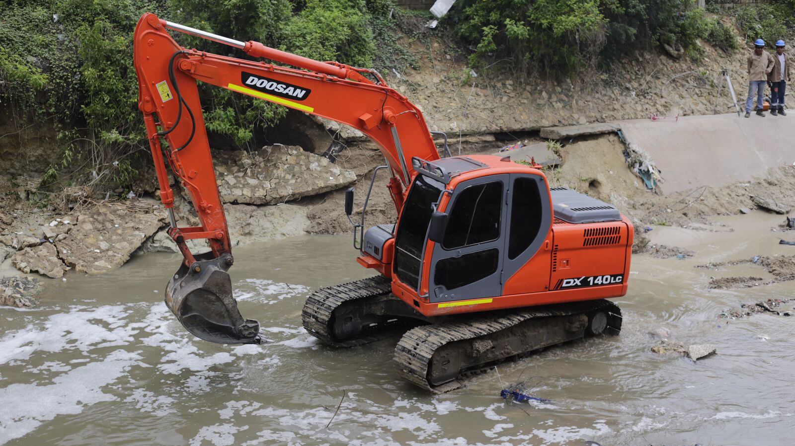 Maquinaria en Soledad, Atlántico. Foto: Suministrada.