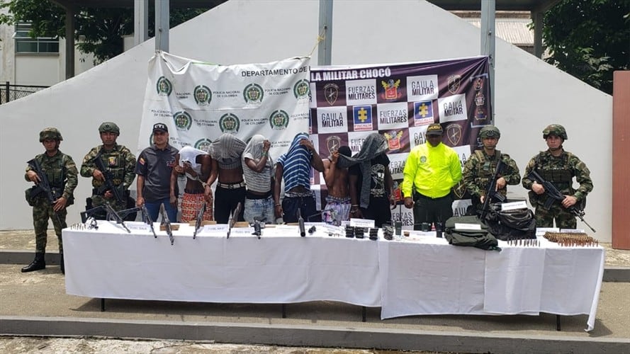 Capturados seis guerrilleros del Eln. Foto: Cortesía