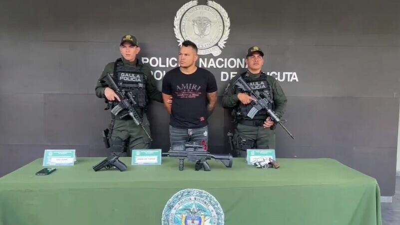 Alias "Junior" presunto integrante del Tren de Aragua. / Foto: MECUC.