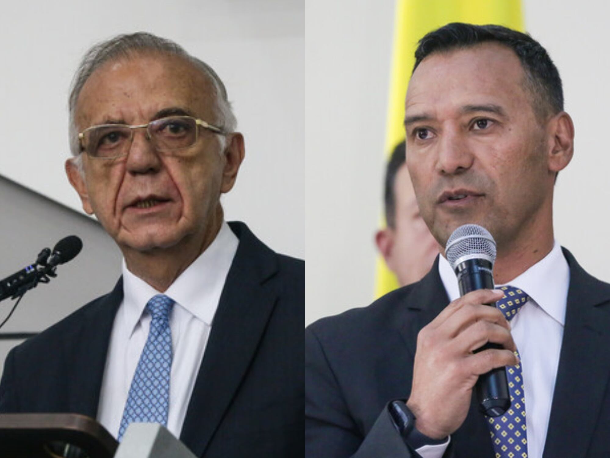 Iván Velásquez y Pedro Sánchez. Foto: (Colprensa-Catalina Olaya)