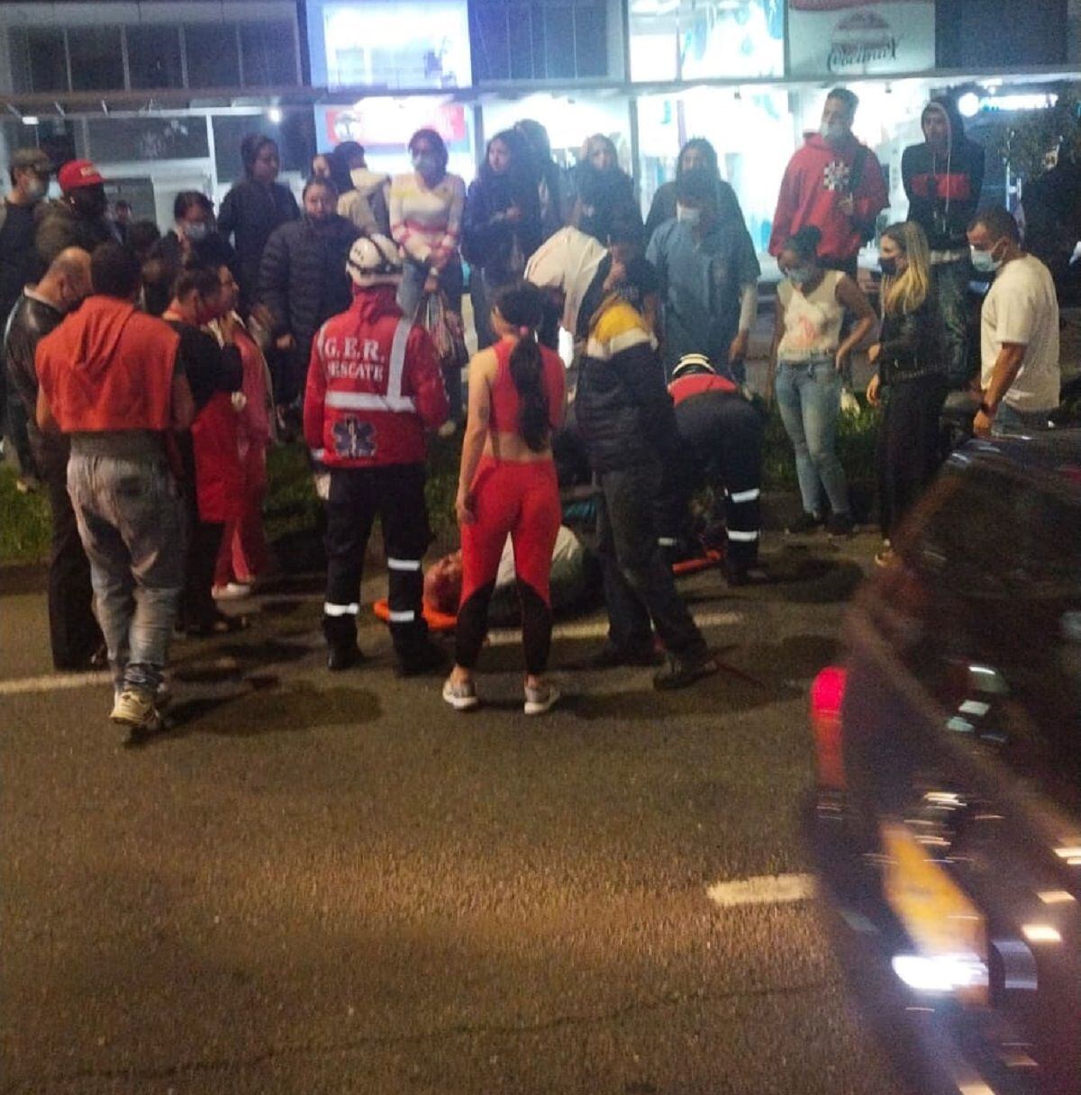 Adulto mayor resultó gravemente herido en accidente en Manizales. Crédito: GER Manizales.