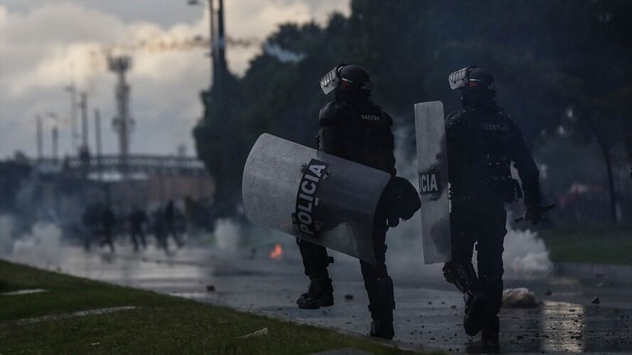 Estudiante denuncia haber perdido un ojo tras recibir un disparo del Esmad en Bogotá. Foto: Colprensa