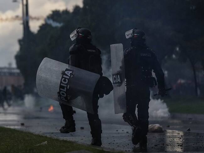 Estudiante denuncia haber perdido un ojo tras recibir un disparo del Esmad en Bogotá. Foto: Colprensa