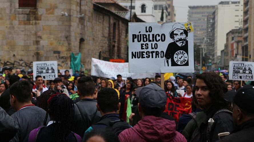 Balance positivo tras marchas en Bogotá . Foto: La Wcon Julio Sánchez Cristo