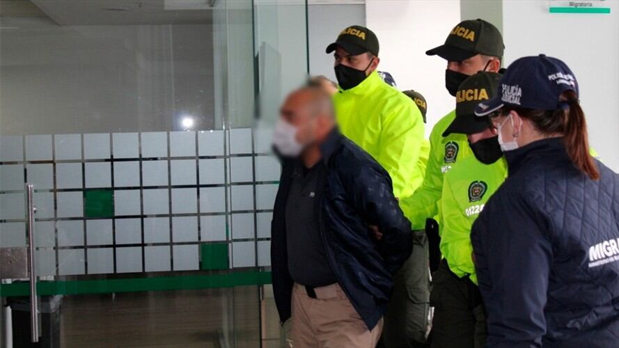 Captura presuntos integrantes de red de narcotráfico. Foto: Migración Colombia