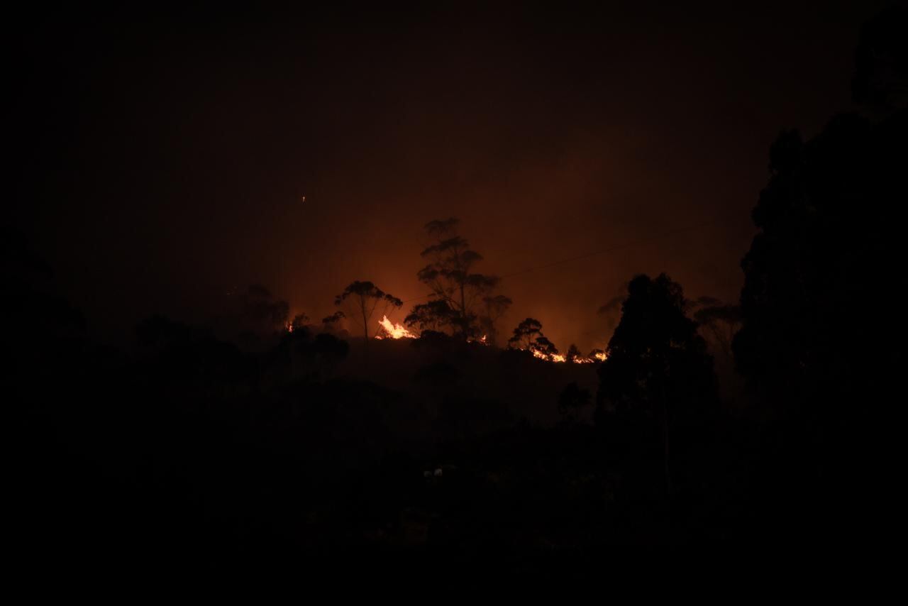 Incendio en los Cerros Orientales | Foto: Alcaldía de Bogotá