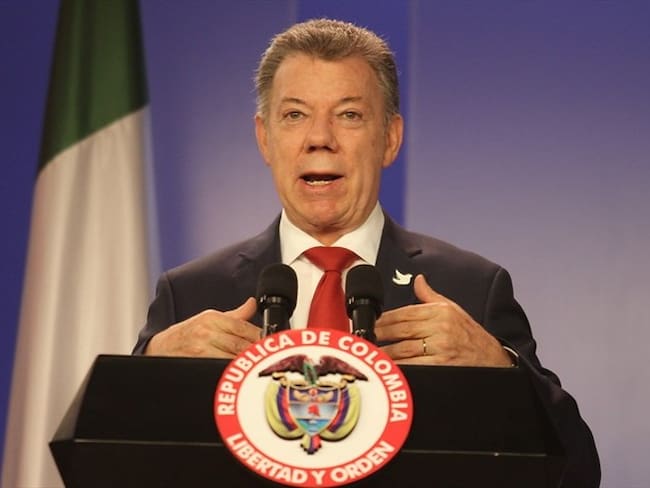 Juan Manuel Santos anunció que el Gobierno presentará un proyecto de reforma constitucional para reformar el sistema de regalías. Foto: Colprensa - Sofía Toscano