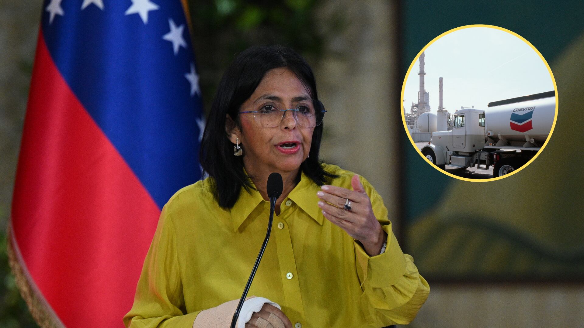 Delcy Rodríguez. Foto: EDERICO PARRA/AFP via Getty Images.