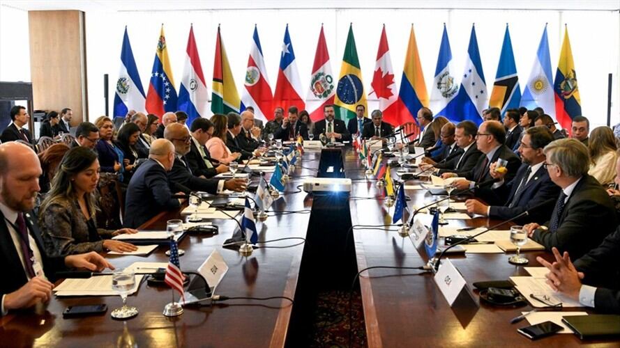 Grupo de Lima apoya a Juan Guaidó . Foto: Twitter Cancillería Argentina