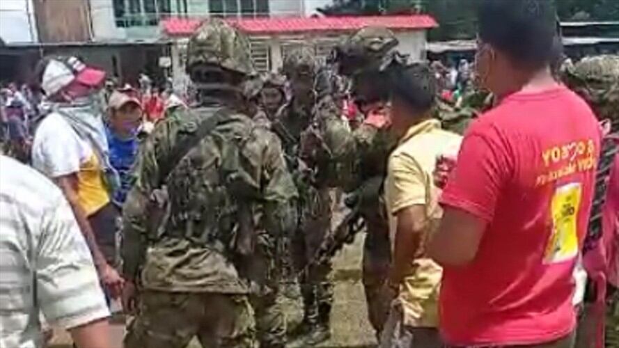 En las últimas horas, los militares fueron expulsados de la vereda El Pinche . Foto: Cortesía