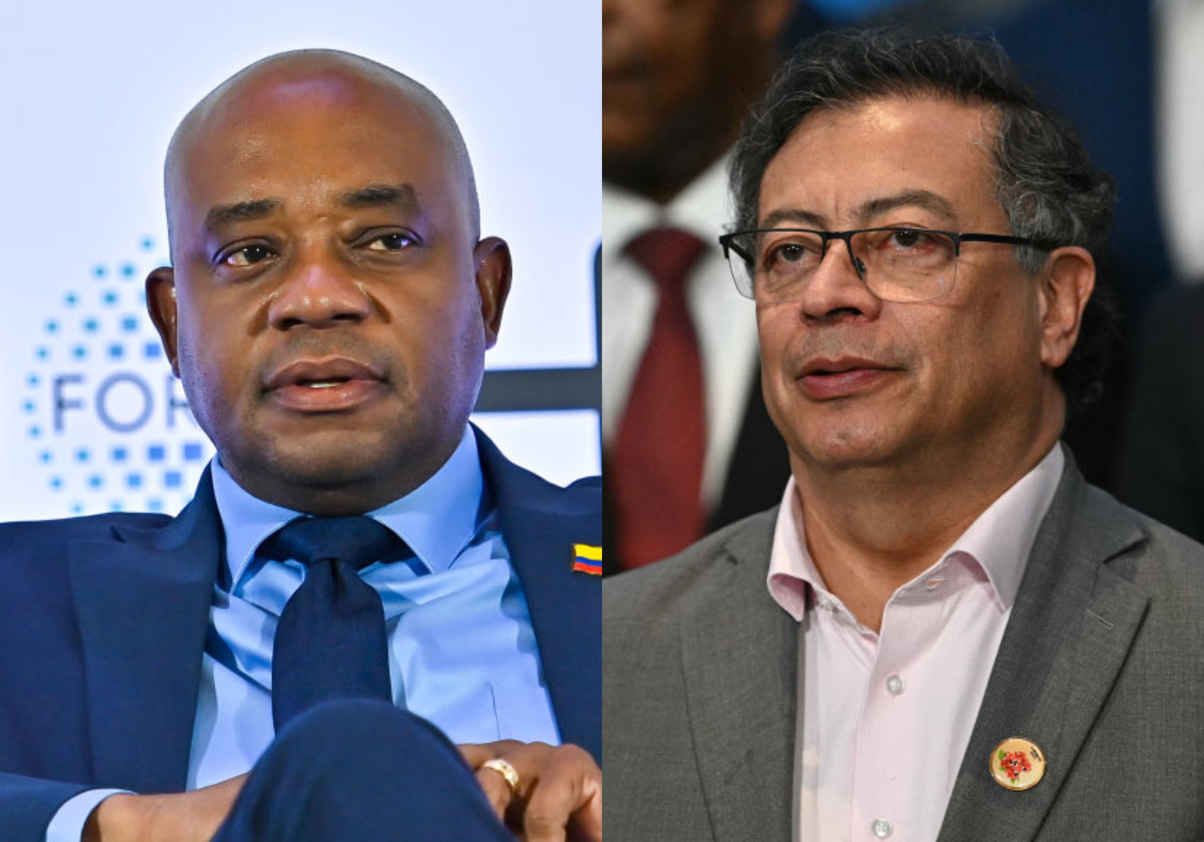 Luis Gilberto Murillo y Gustavo Petro. Foto: (Photo by Noushad Thekkayil/NurPhoto via Getty Images) /  (Photo by MAURO PIMENTEL/AFP via Getty Images)