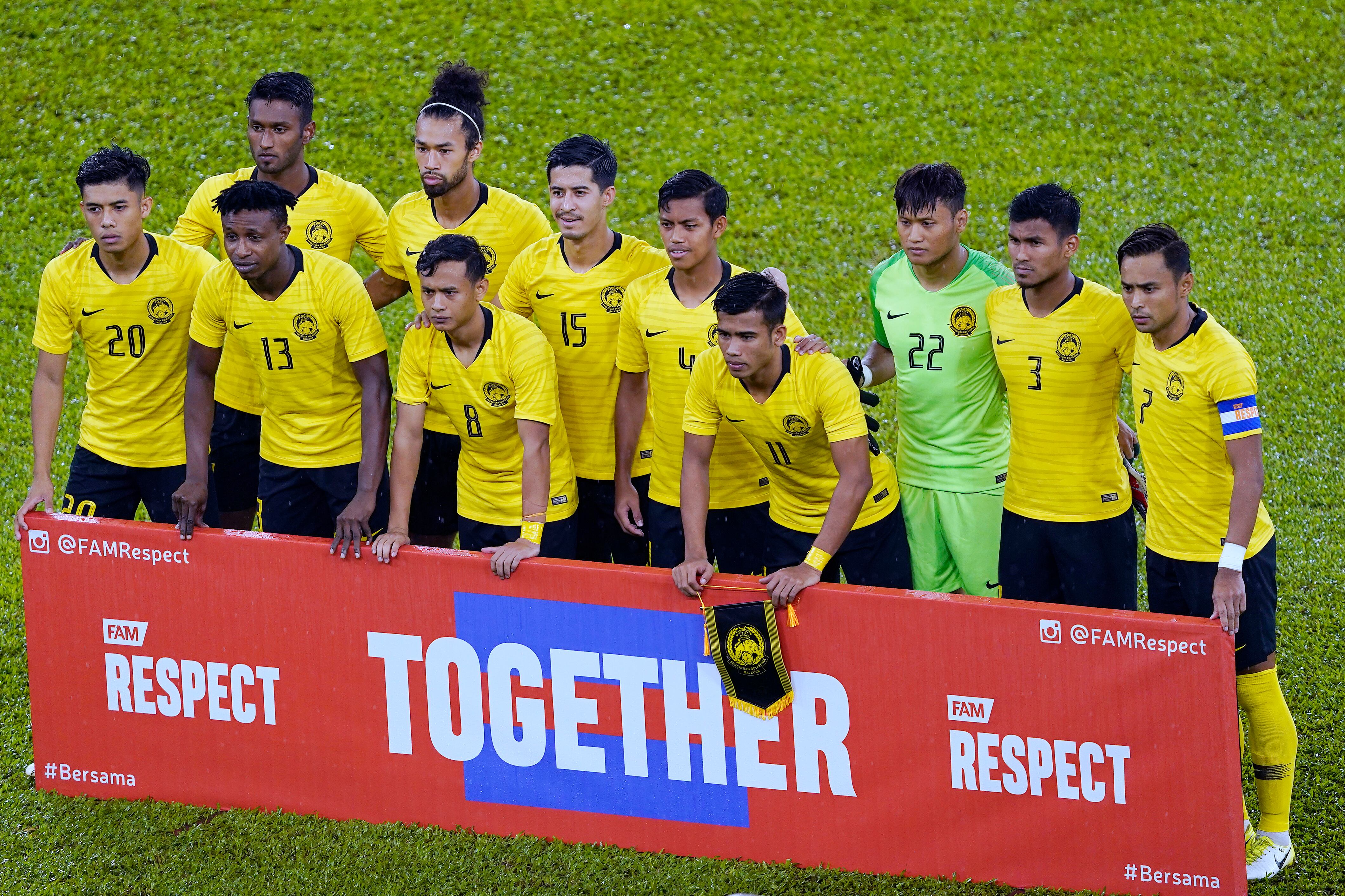 Selección de Malasia durante las Eliminatorias a Qatar 2022. FOTO: Allsport Co./Getty Images