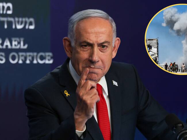 Benjamin Netanyahu. Foto: RONEN ZVULUN/POOL/AFP via Getty Images- Gaza. Foto: BASHAR TALEB/AFP via Getty Images.