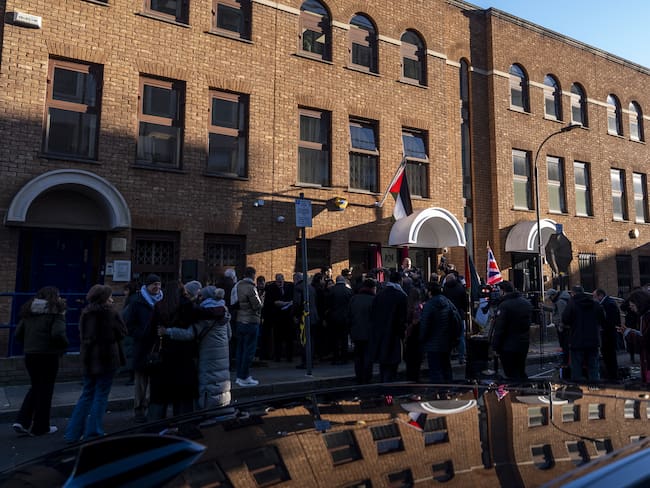 Embajada Palestina en Londres, Reino Unido. Foto: Aaron Chown/PA Images via Getty Images)