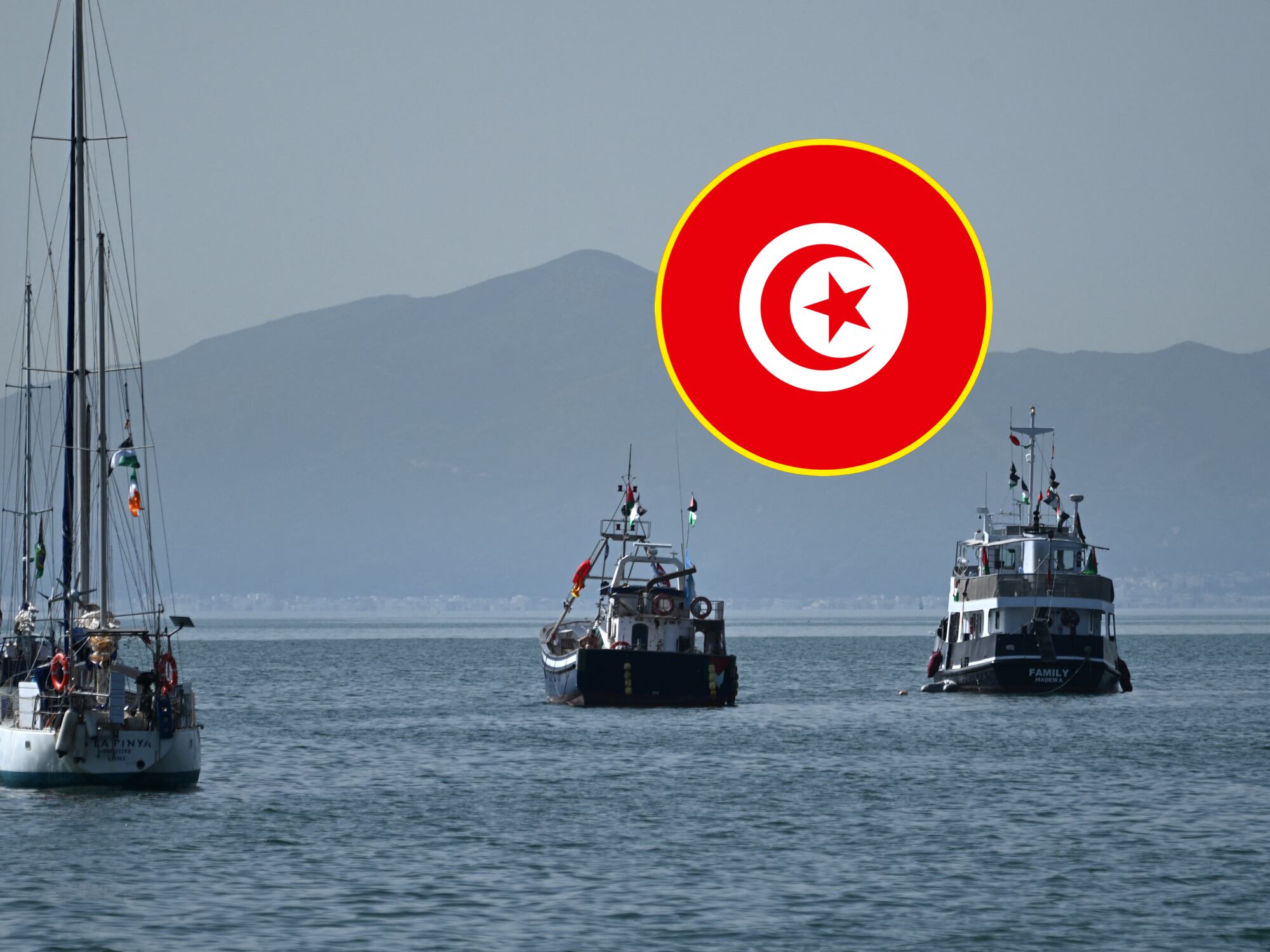 Flotilla Sumud, que lleva ayuda a Gaza, reportó un nuevo “ataque con dron” en Túnez. Foto: Getty Images,