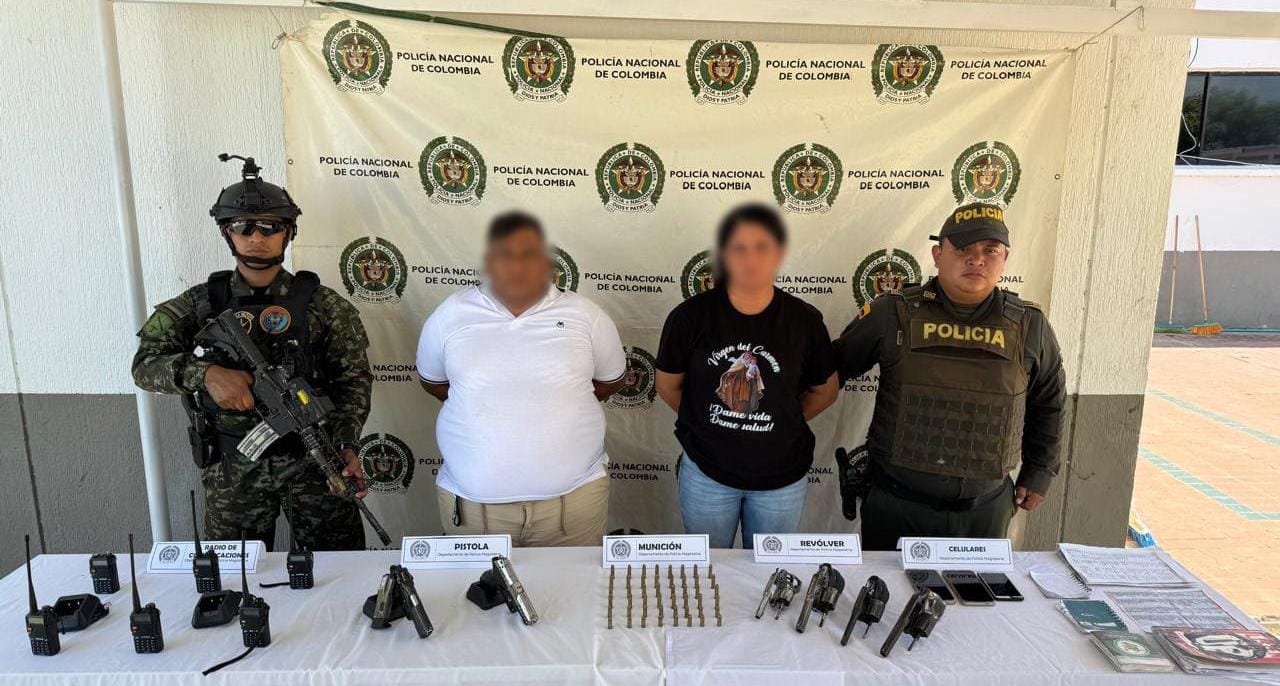 Capturado alias ‘Valenciano’ y alias 'Karen'/ Policía del Magdalena.