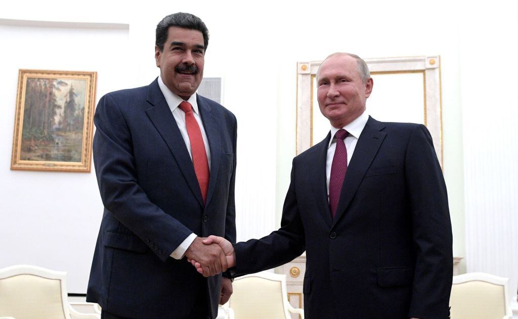 Vladímir Putin y Nicolás Maduro. I Foto: Kremlin Press Office / Handout /Anadolu Agency via Getty Images.