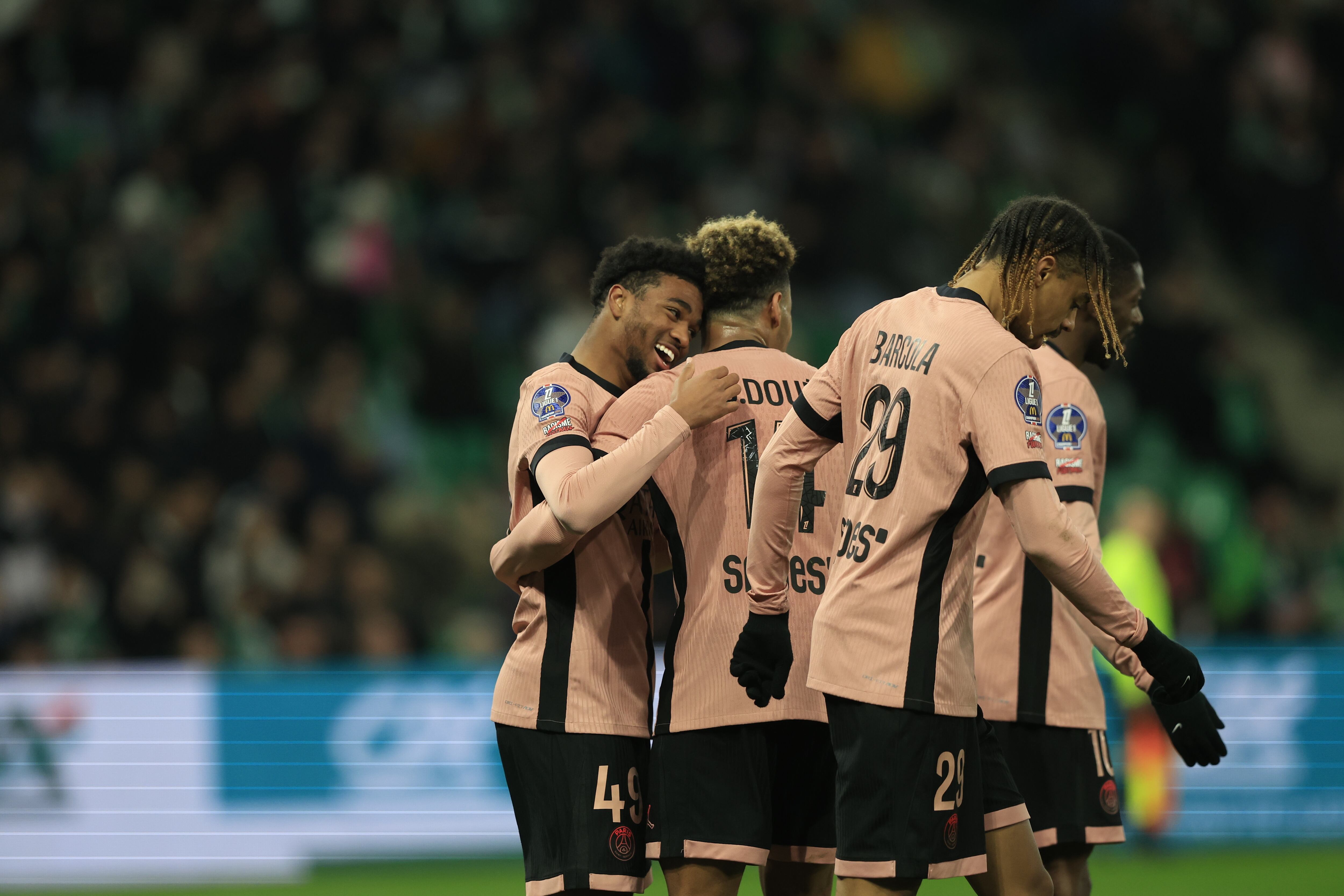 Jugadores del PSG. Foto: EFE.