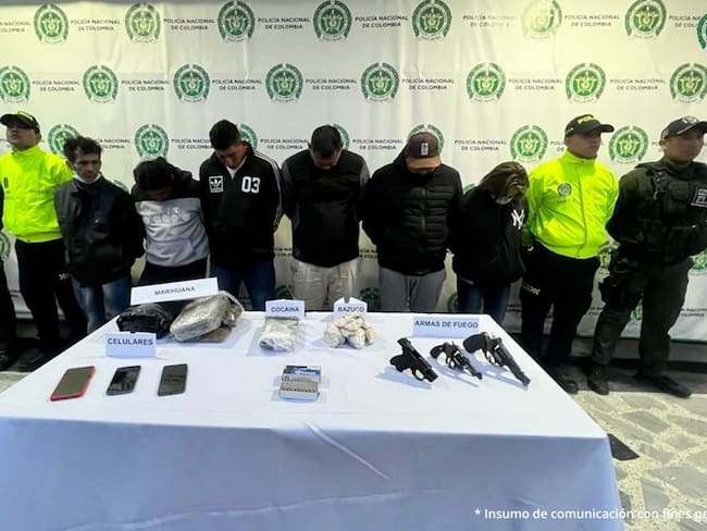 Envían a prisión a presuntos integrantes de 'Los Niches' . Foto: Cortesía Fiscalía General de la Nación.