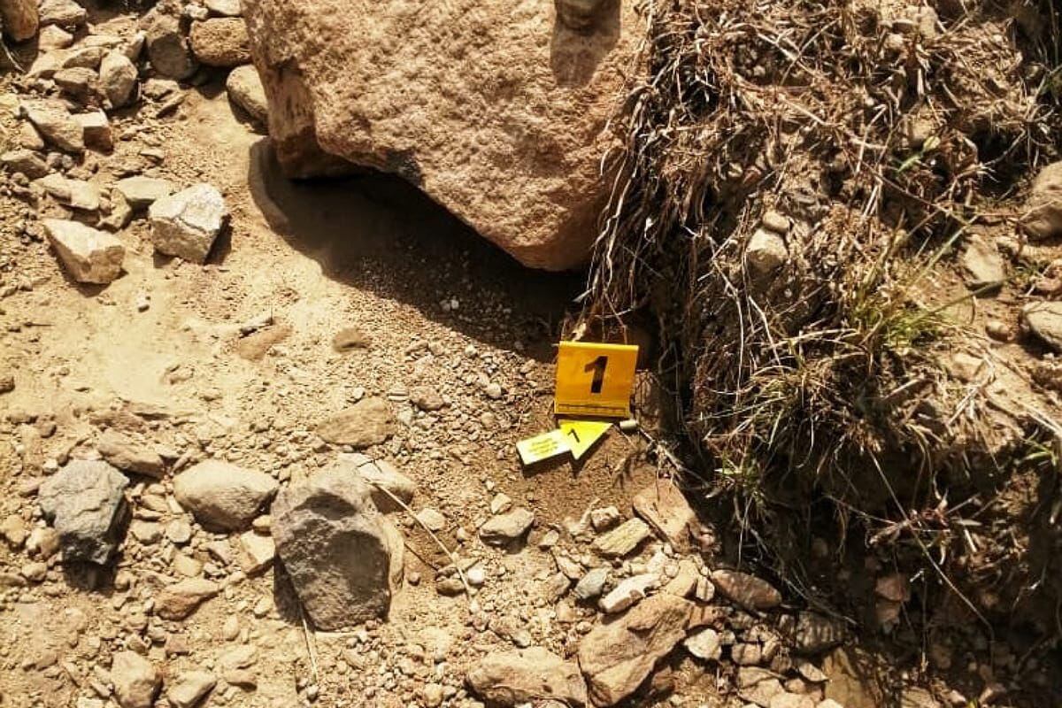 Los investigadores encontraron 8 vainillas calibre 9 milímetros. Crédito: Red de Apoyo Cauca.