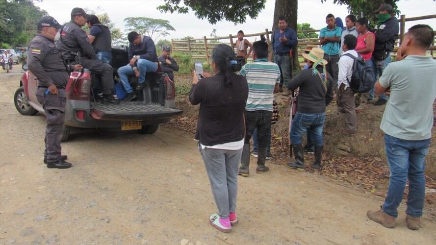 Las comunidades solicitaron acompañamiento a las organizaciones defensoras de derechos humanos para verificar este tipo de situaciones. Foto: Acín