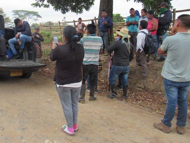 Las comunidades solicitaron acompañamiento a las organizaciones defensoras de derechos humanos para verificar este tipo de situaciones. Foto: Acín