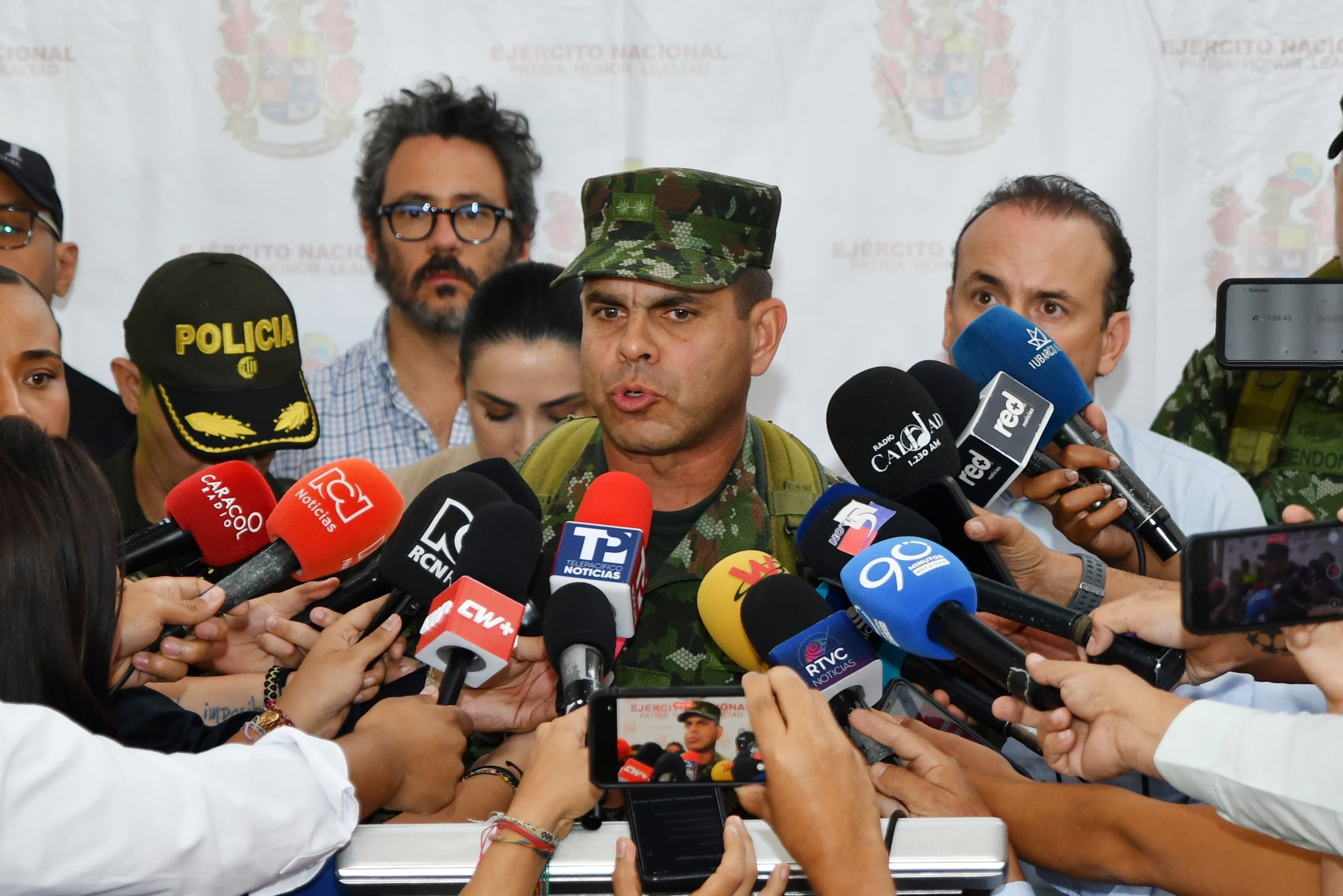 General Federico Mejía, comandante de la Tercera División del Ejército. Foto: cortesía Alcaldía.