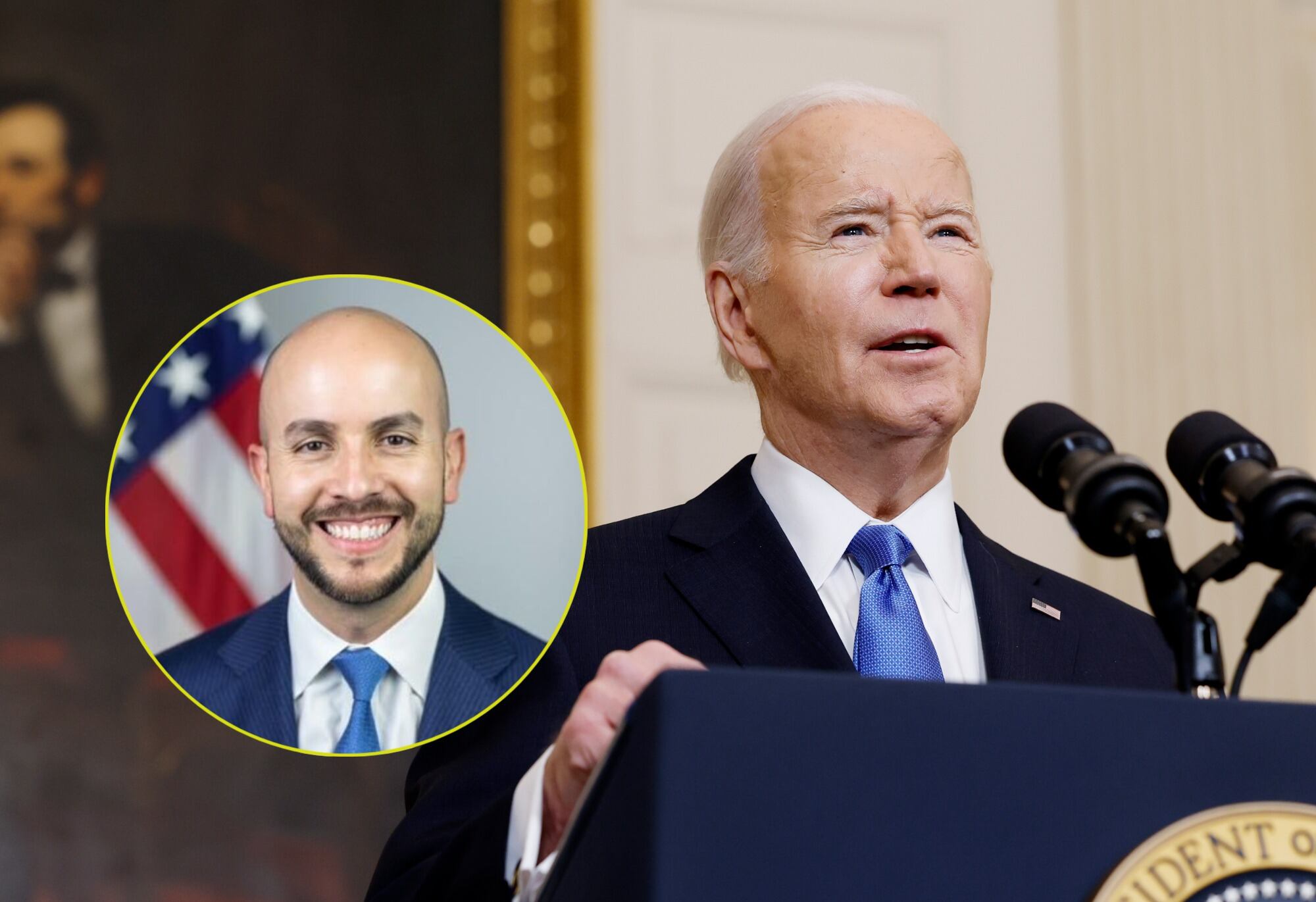 Joe Biden y Juan González (en círculo) | Foto: Prensa Casa Blanca