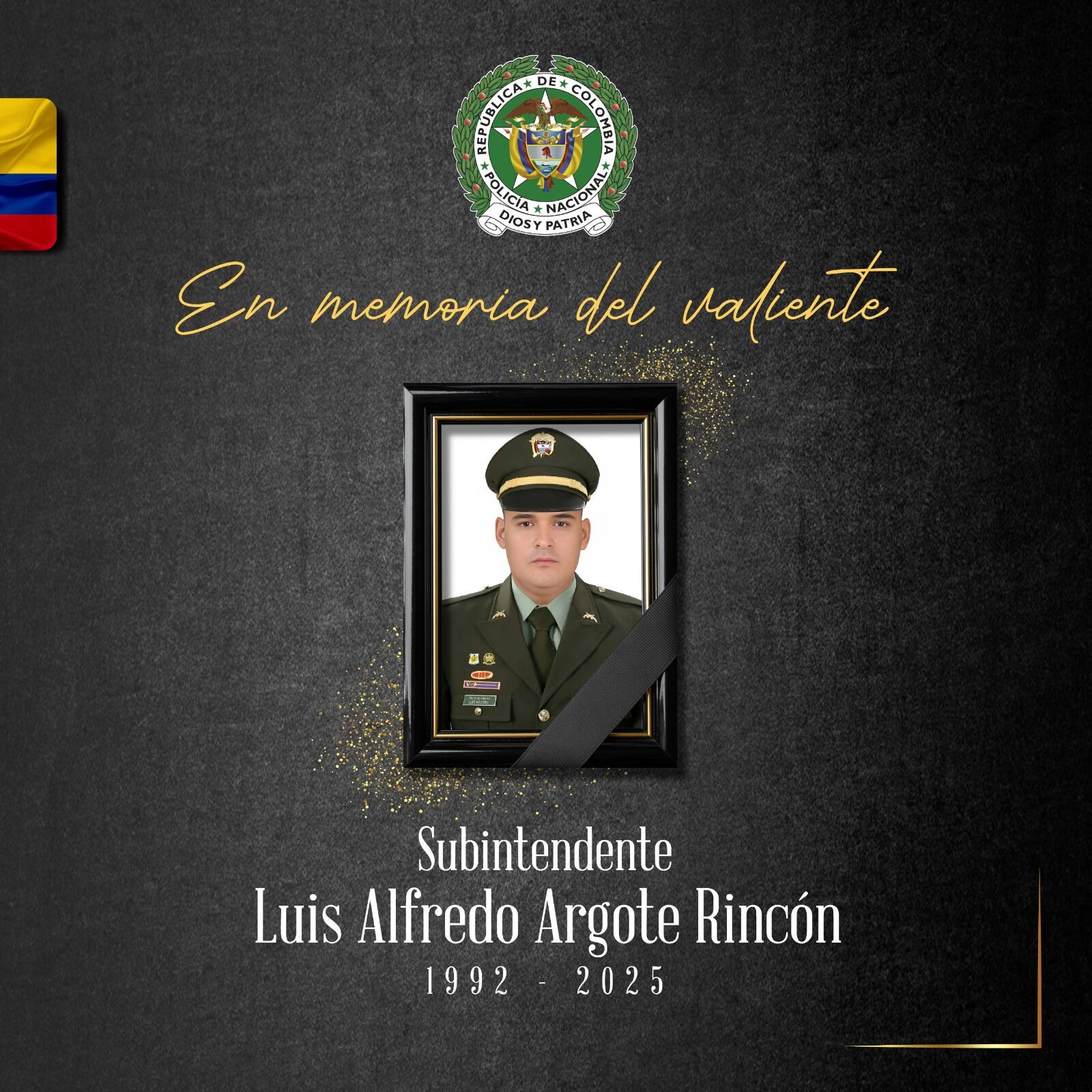 Recompensa por asesinato de Policía en Villa el Rosario. / Foto: Cortesía.