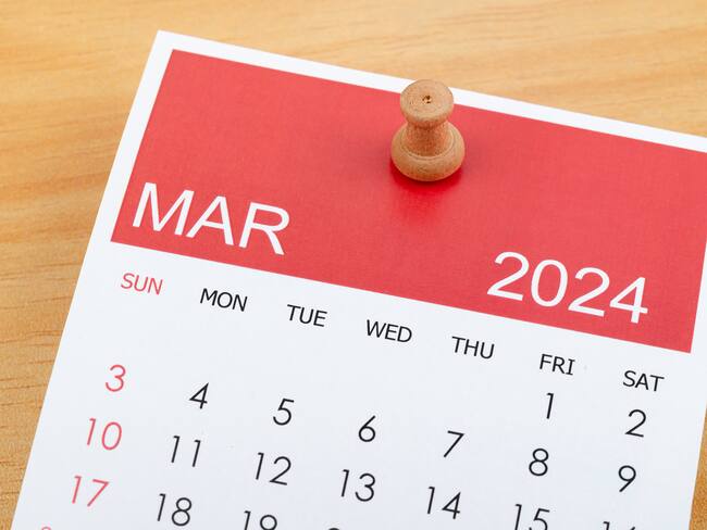 Calendario mes de marzo 2024 (Foto vía GettyImages)