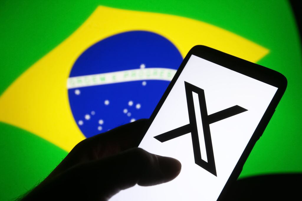 Red social 'X' en Brasil. I Foto: Illustration by Pavlo Gonchar/SOPA Images/LightRocket via Getty Images.