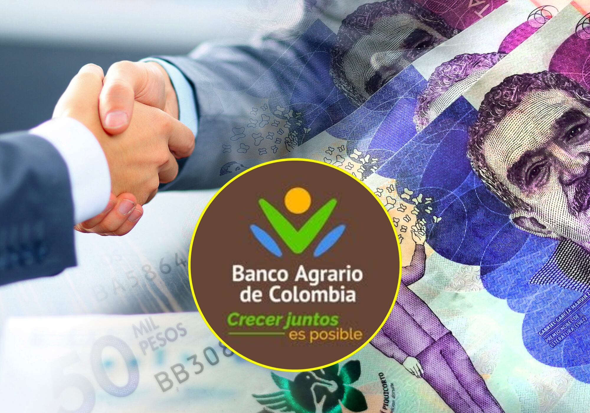 Banco Agrario e imagen de referencia. Foto: Getty Images