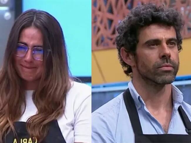 Carla Girando y Emmanuel Esparza. Foto: captura de video Masterchef Celebrity 2021