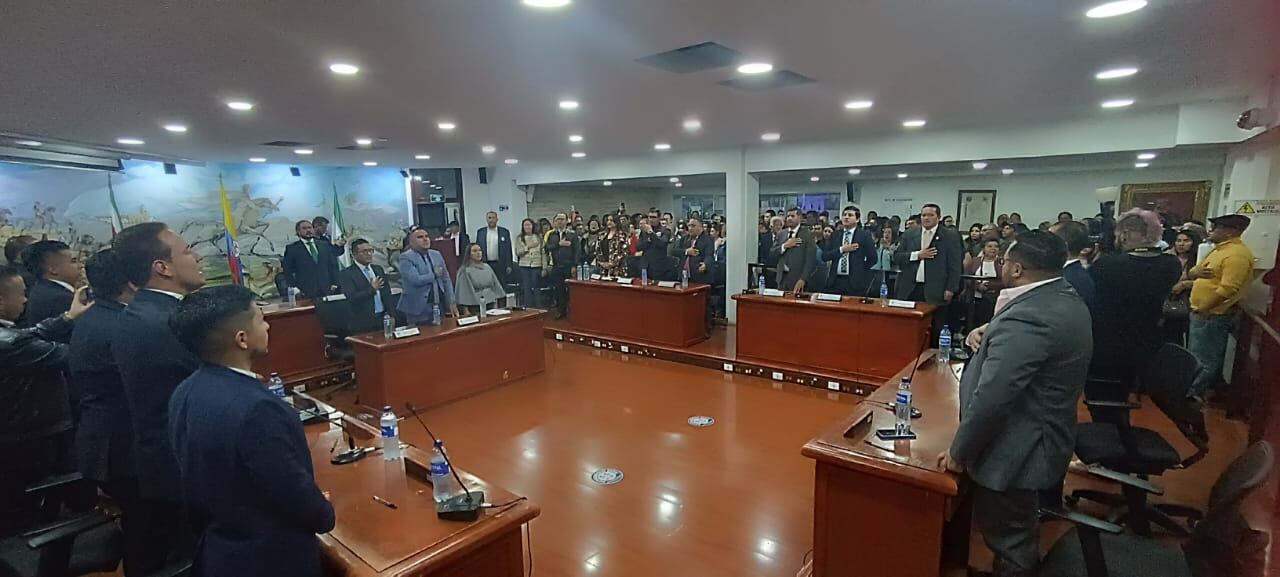 En el recinto del Concejo de Tunja se llevó a cabo el acto de posesión de los 17 concejales elegidos para el periodo constitucional 2024 - 2027 / Foto: W Radio