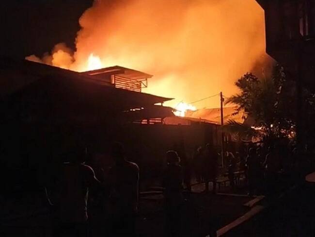 Incendio en Riosucio, Chocó, deja más de 60 casas destruidas