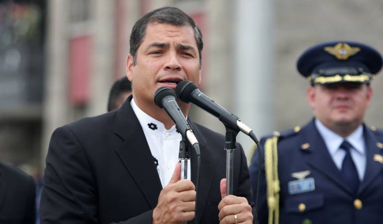 Expresidente de Ecuador, Rafael Correa. Foto: Colprensa.