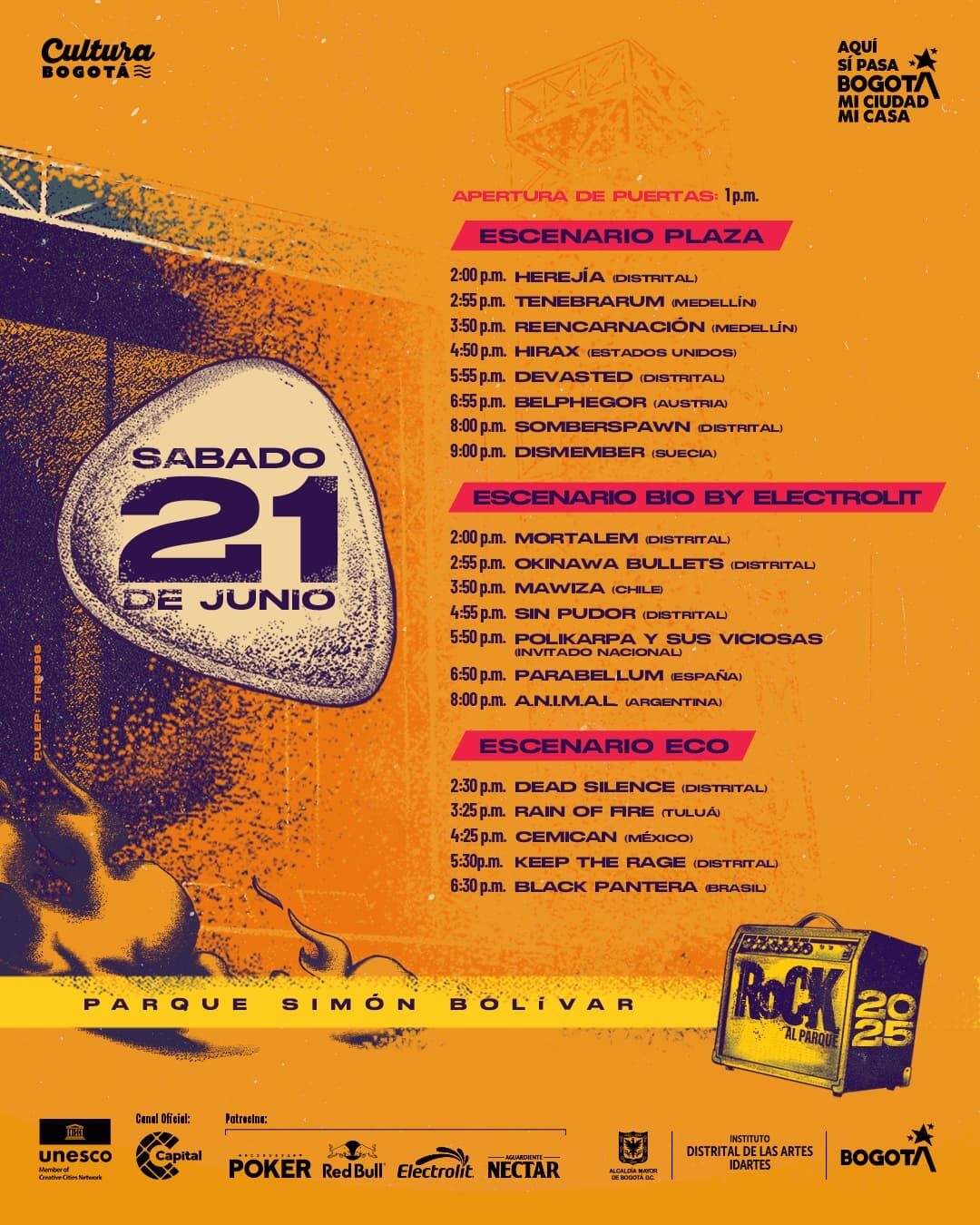 Sábado Rock al Parque 2025