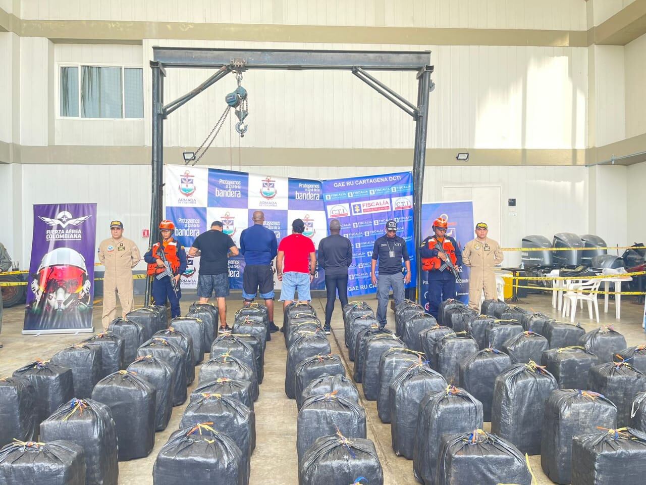 Se incautaron más de cinco toneladas de cocaína. Foto: Armada Nacional