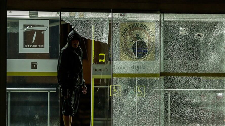 Daños tras la protesta. Foto: Colprensa